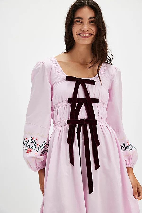 Damson Madder Dakota Bow Dress | Free People (Global - UK&FR Excluded)