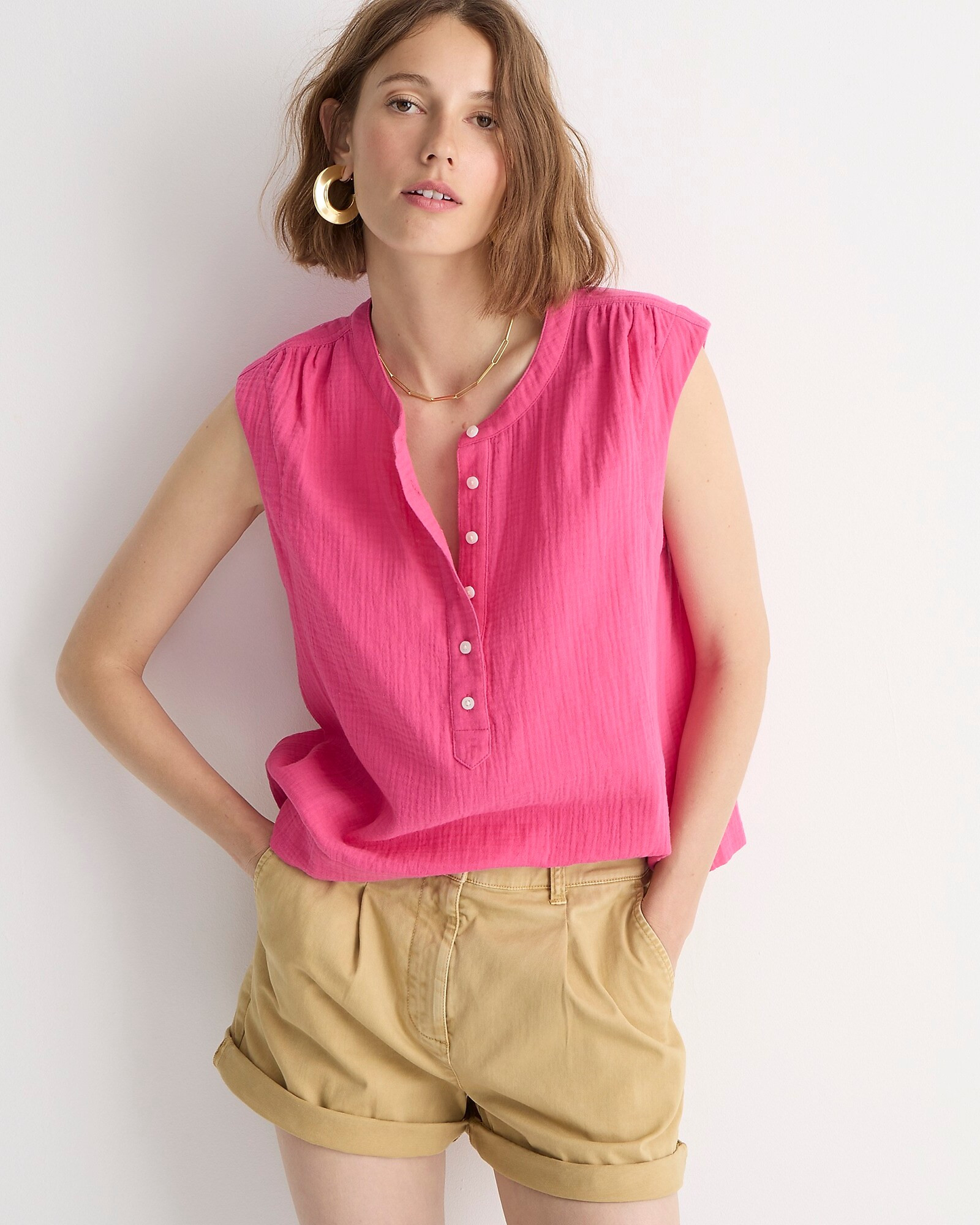 Cora top in soft gauze | J. Crew US
