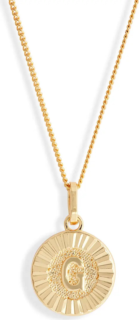 Bracha Initial Medallion Pendant Necklace | Nordstrom | Nordstrom