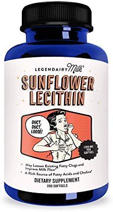 Legendairy Milk® Sunflower Lecithin, 1200mg of Organic Sunflower Lecithin per Softgel, 200 count... | Amazon (US)