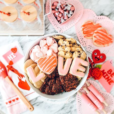 Valentine's Day Treat Tray ❤️ Valentine’s Day is such a fun time of year to get creative with desserts! Here's an idea to make your little ones smile 😃 Find the recipes and instructions at https://simplemadepretty.com/valentines-day-treat-board/#michaelsmakers #dollartreediy #dollartreecommunity #dollartreelover #dollartree #dollartreefinds #dollartreedecordiy #dollartreeobsessed #dollartreedecorations #dollartreevalentines #dollartreevalentinesday #dollartreevalentinesdecor #valentinescrafts #valentinesdiy #valentinesdecoration #valentinedecor #valentinescraft #valentines2023 #valentinesdollartree #valentinesday2023 #valentinesdaydecor #valentinesdaycrafts #valentinesdaydecorations #treattray #valentinestreats #valentinestreats❤ #valentinecookies #valentinesbrownies #sweetcharcuterie #valentinescharcuterie

#LTKhome