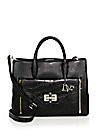 Diane von Furstenberg - 440 Gallery Secret Agent Large Smooth Leather & Crocodile-Embossed Leather S | Saks Fifth Avenue