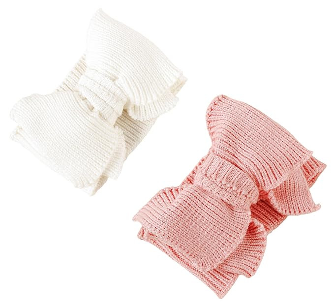 Baby Girl Topknot Headband for Baby Oversized Baby Bow Head Wrap Warm Knitted Hair Band for Toddl... | Amazon (US)