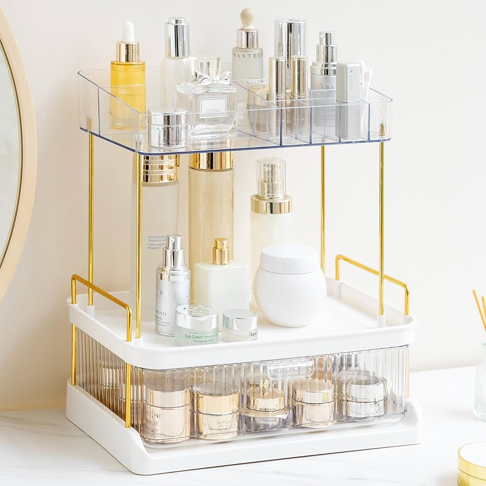 Citylife 2-Tier Bathroom Counter Organizer, Multi-Purpose Makeup Organizer Countertop, Skincare O... | Amazon (US)