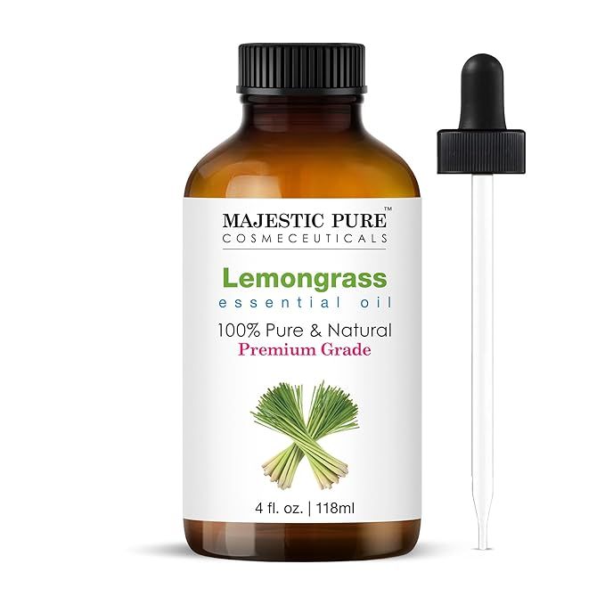 MAJESTIC PURE Lemongrass Essential Oil | 100% Pure and Natural Lemongrass Oil | Premium Grade Ess... | Amazon (US)