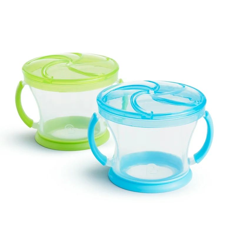 Munchkin® Snack Catcher® Toddler Snack Cups, Blue/Green, 2 Pack, Unisex | Walmart (US)