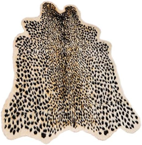 Leopard Print Rug, Faux Cowhide Cheetah Skin Rug Animal Printed Area Rug Carpet for Home Office, ... | Amazon (US)