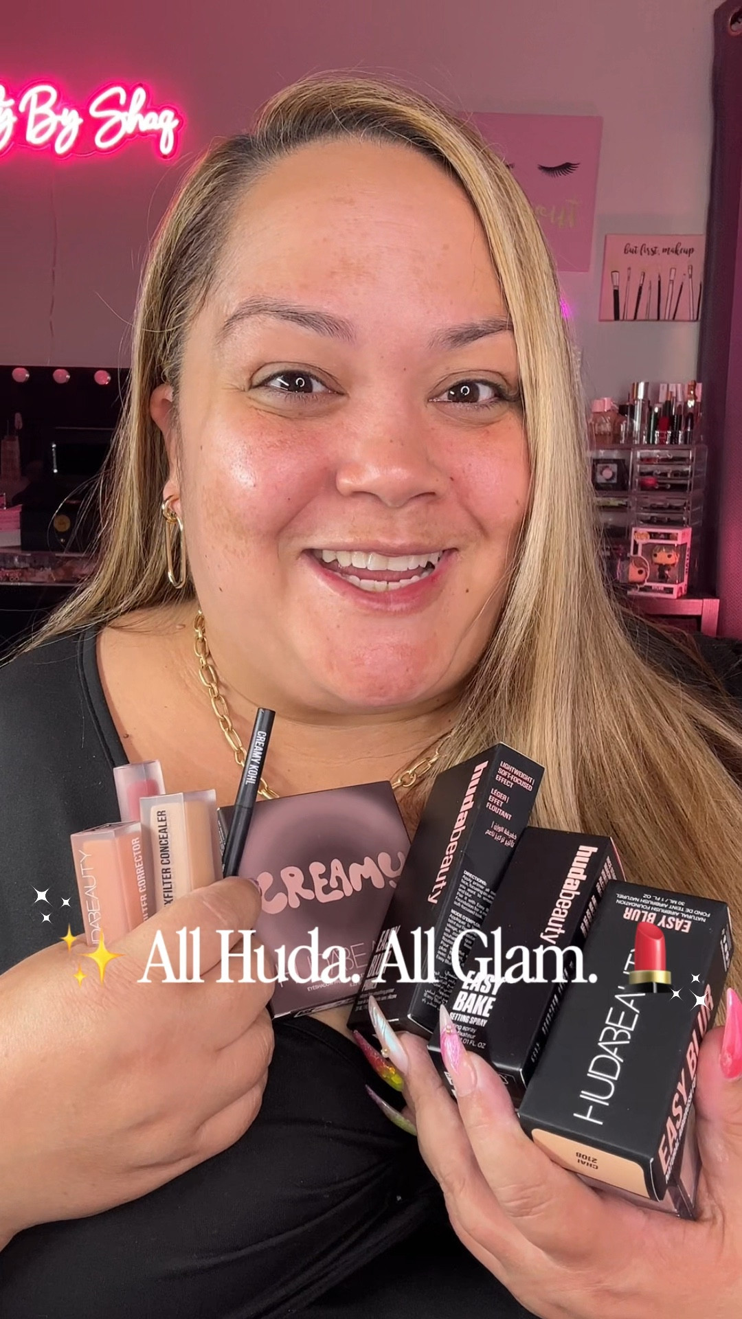 ✨💄 Serving a FULL FACE of @hudabeauty magic for all my, beauty lovers, and who know it’s all in the details 😈👇

• 🌟 Easy Blur Silicone-Free Smoothing & Pore-Minimizing Primer – because pores? We don’t know her.
• ✨ Easy Blur Natural Airbrush Foundation with Niacinamide – skin but make it flawless & filter-free.
• 🍑 FauxFilter Color Corrector in Peach – dark circles? Cancelled.
• 🎯 Faux Filler Concealer in Sugar Biscuits – snatched, lifted, bright-eyed energy only.
• 🍰 Easy Bake Loose Baking & Setting Powder in Peach Pie – baking like the pro MUA you are.
• 🤎 Creamy Obsessions Eyeshadow Palette – neutral glam that hits different.
• 🖤 Creamy Khol Eyeliner in Black – sultry, smoky, sharp enough to cut.
• 👁️ 1 COAT WOW! Extra Volumizing and Lifting Mascara – lashes that say HELLO.
• 💋 Liquid Matte Ultra-Comfort Transfer-Proof Lipstick in Bombshell – kiss-proof, attitude approved.

✨ Tag your fave beauty lover, makeup artist, or makeup enthusiast who’d rock this full Huda beat! 💖

#hudabeauties #HudaBeauty #FullFaceMakeup #MakeupLovers #BeautyEnthusiast #MakeupArtist #MUA #HudaBeautyMakeup #MakeupObsessed #MakeupTutorial #FullFaceOfHuda #MakeupVideo


#LTKStyleTip #LTKBeauty #LTKOver40