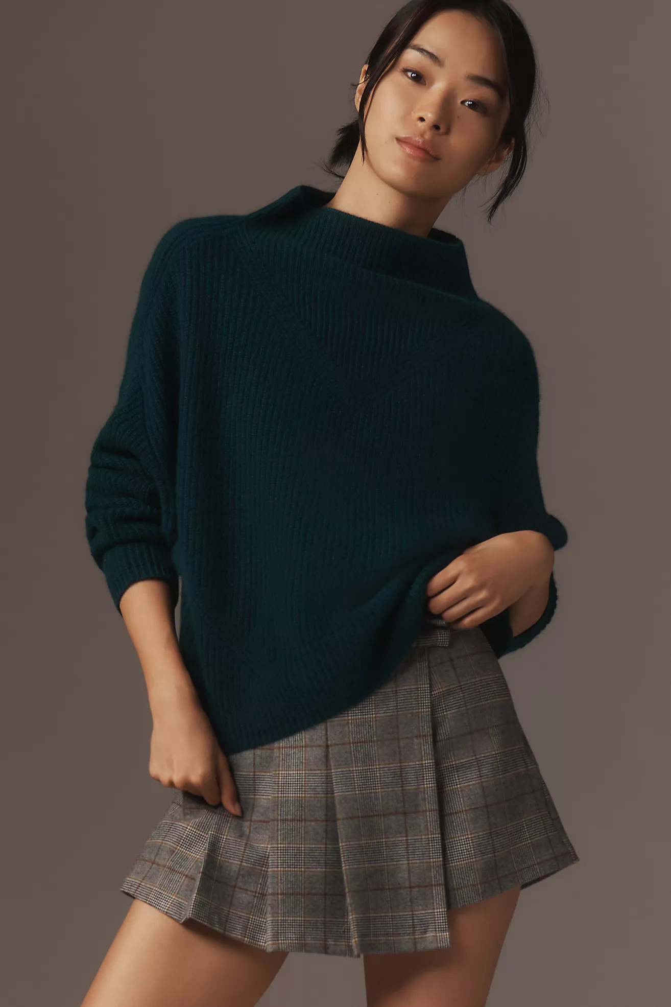 The Enza Ribbed Cashmere Sweater: Cropped Long-Sleeve Edition | Anthropologie (US)