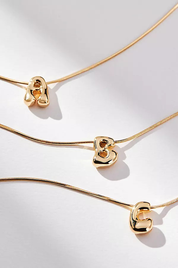 Mini Bubble Letter Monogram Necklace | Anthropologie (US)