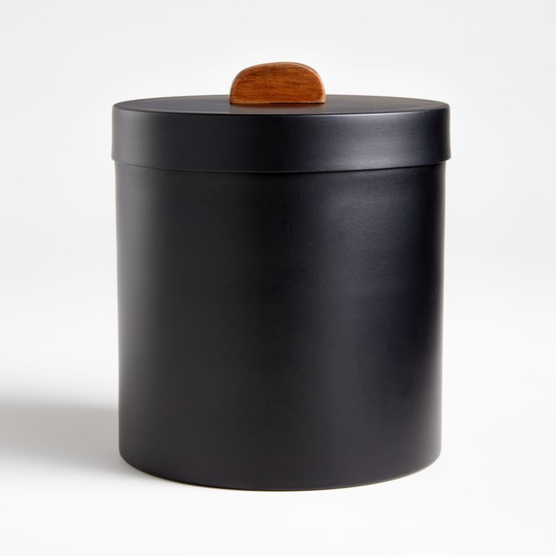 Shaillee Large Matte Black Canister + Reviews | Crate and Barrel | Crate & Barrel