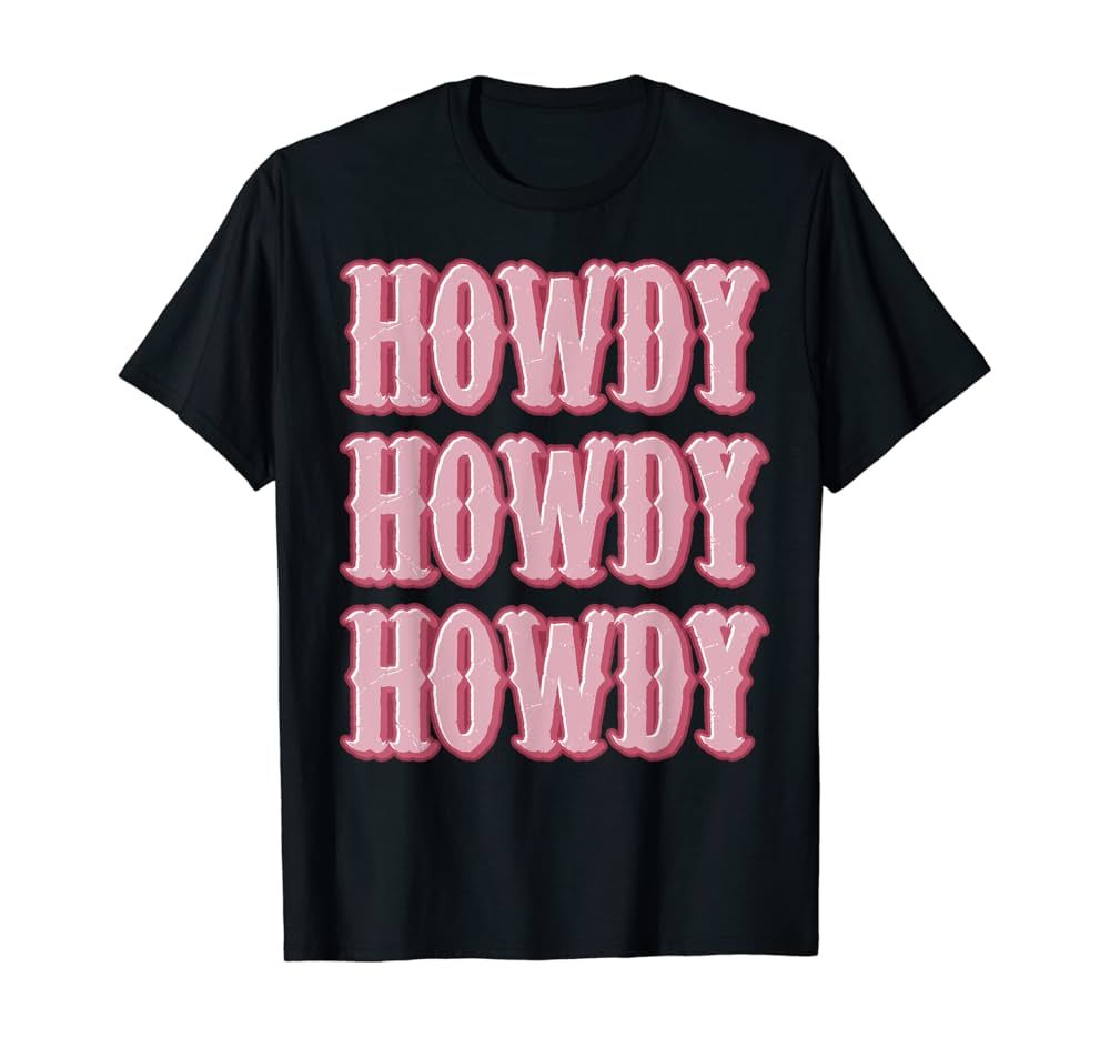 Howdy Rodeo Women's Western Country Nashville Cowboy Cowgirl T-Shirt | Amazon (US)