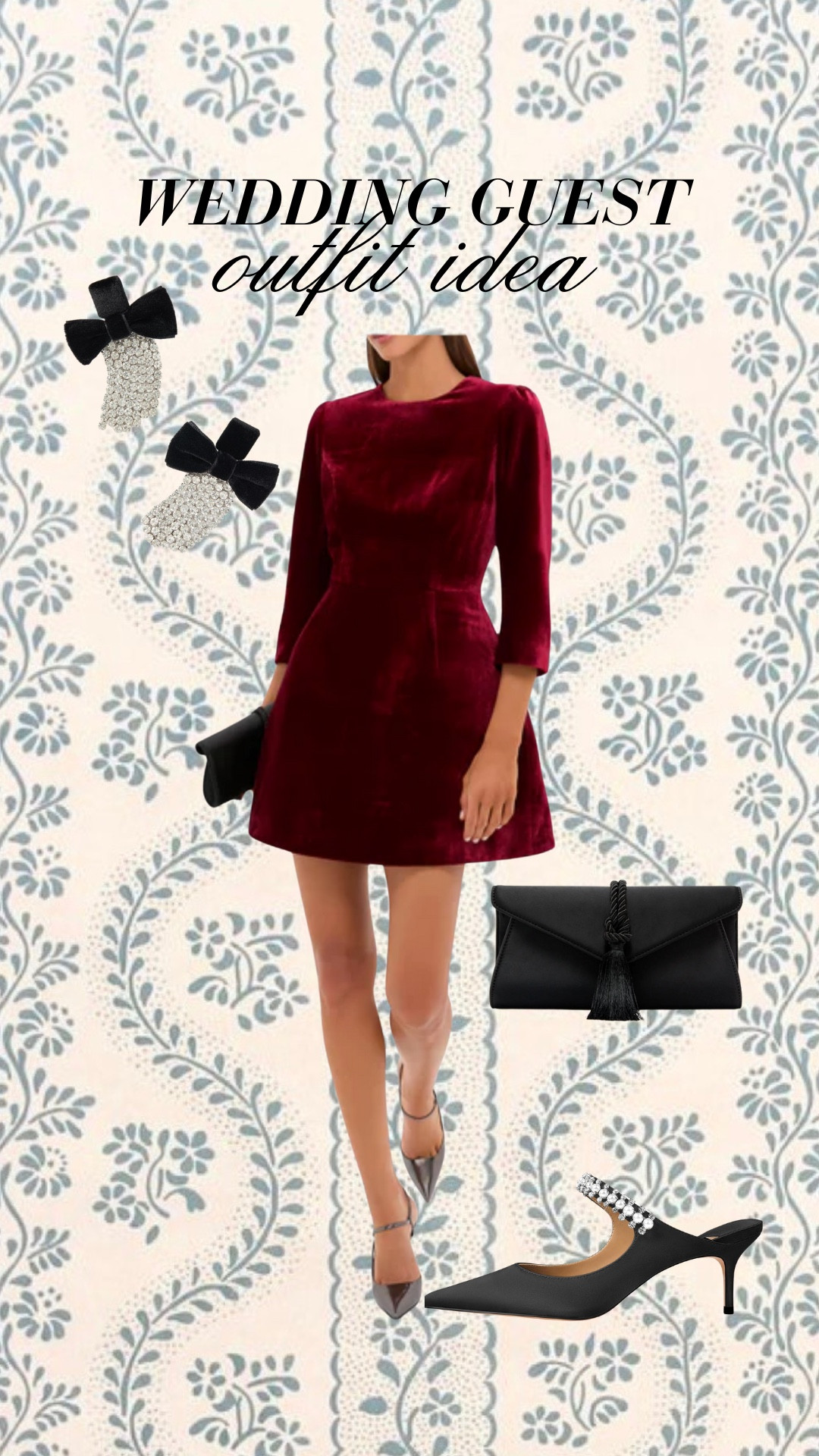 Winter wedding guest outfit idea!