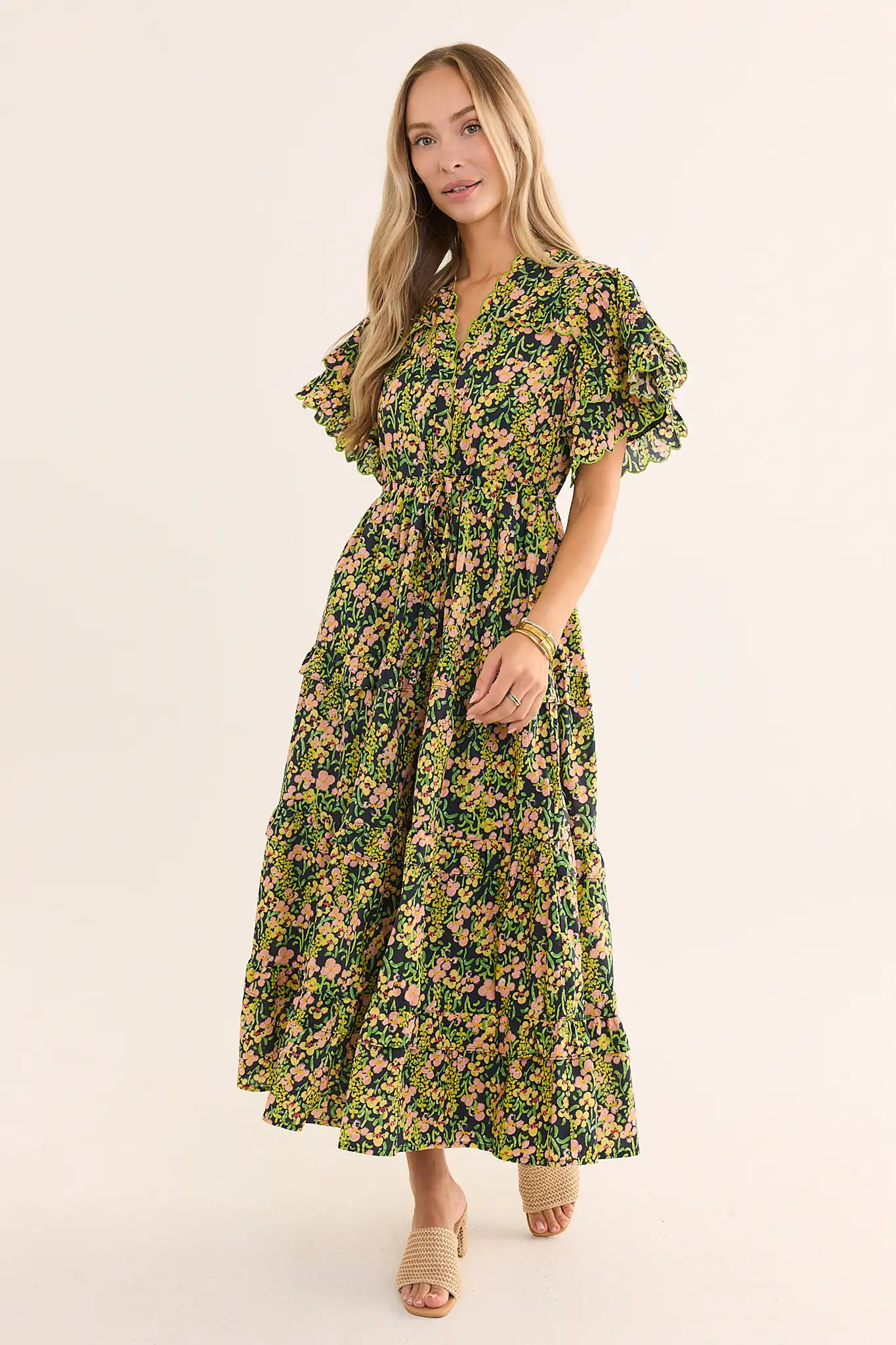 Carly Multi Printed Maxi Dress | Avara