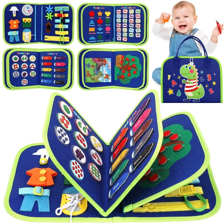 Flybay Busy Board, Toddler Toys Ages 1 2 3 4-Busy Book, Montessori Toys for 1 2 3 4 Year Old, Edu... | Walmart (US)