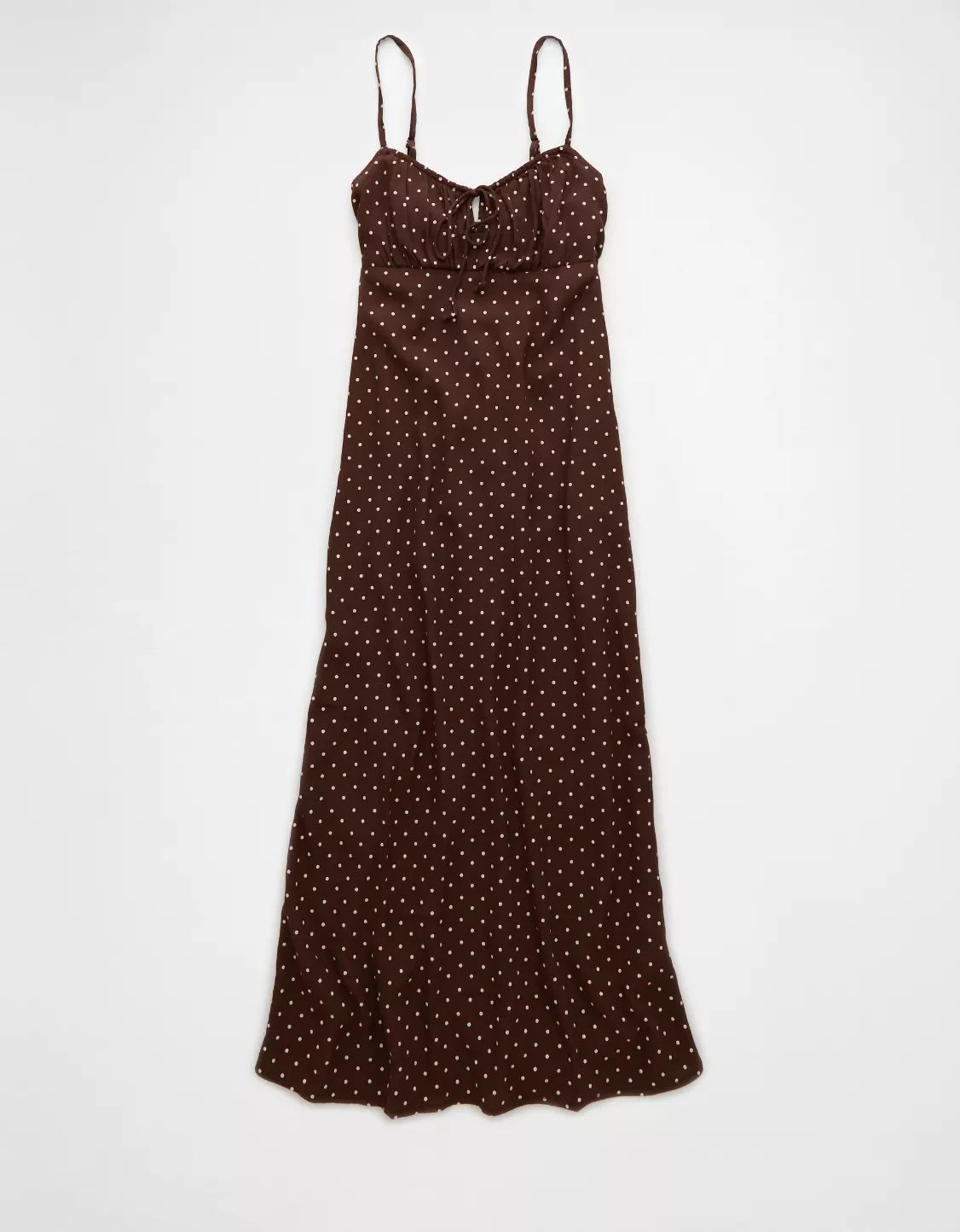 AE Ruched Slip Midi Dress | American Eagle Outfitters (US & CA)