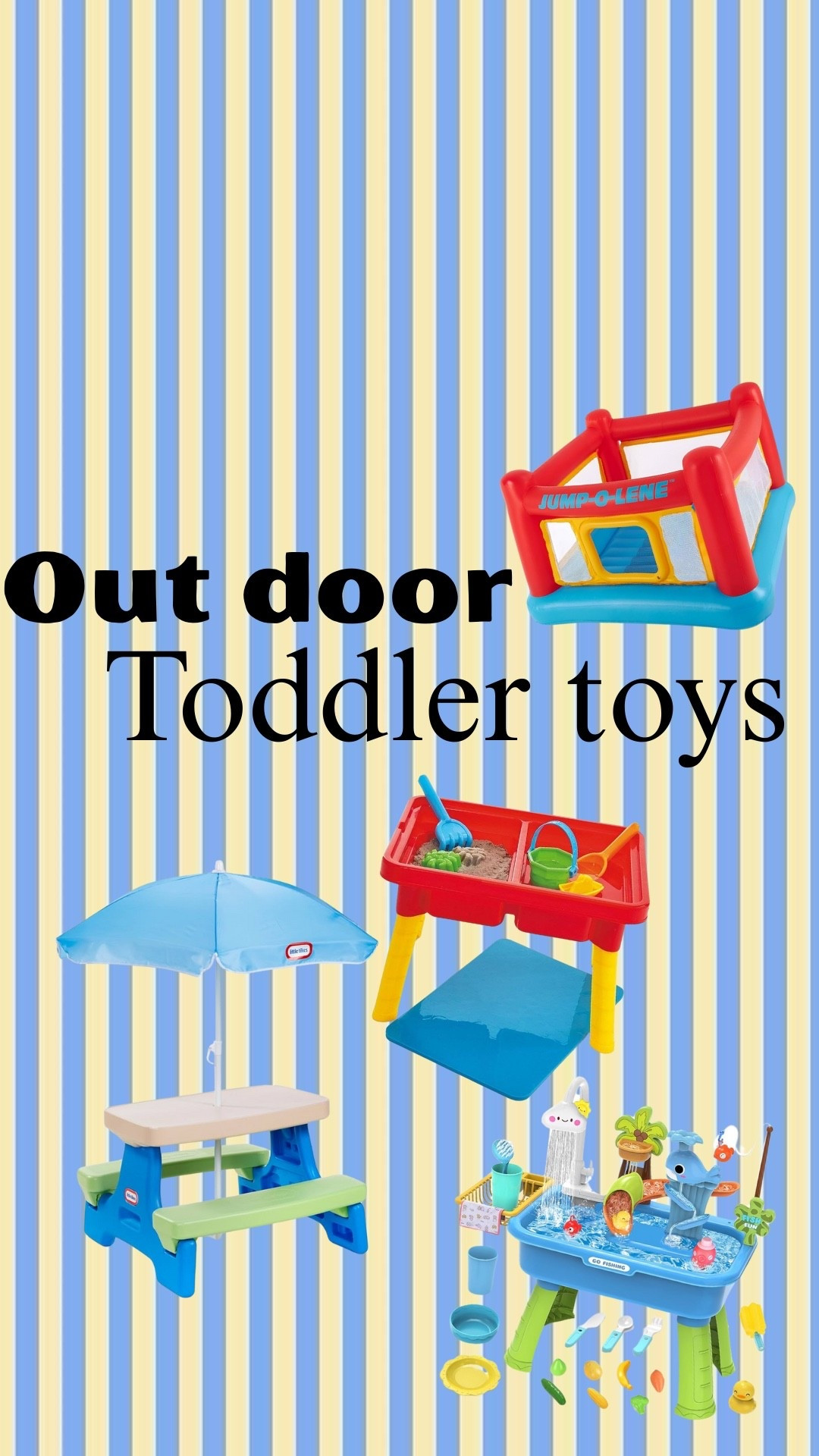 Fun outdoor toys for toddlers! 
