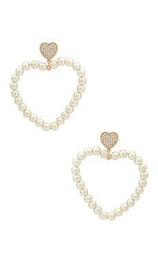Ettika Big Heart Earrings in Gold from Revolve.com | Revolve Clothing (Global)