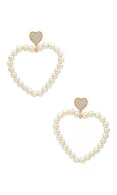 Ettika Big Heart Earrings in Gold from Revolve.com | Revolve Clothing (Global)