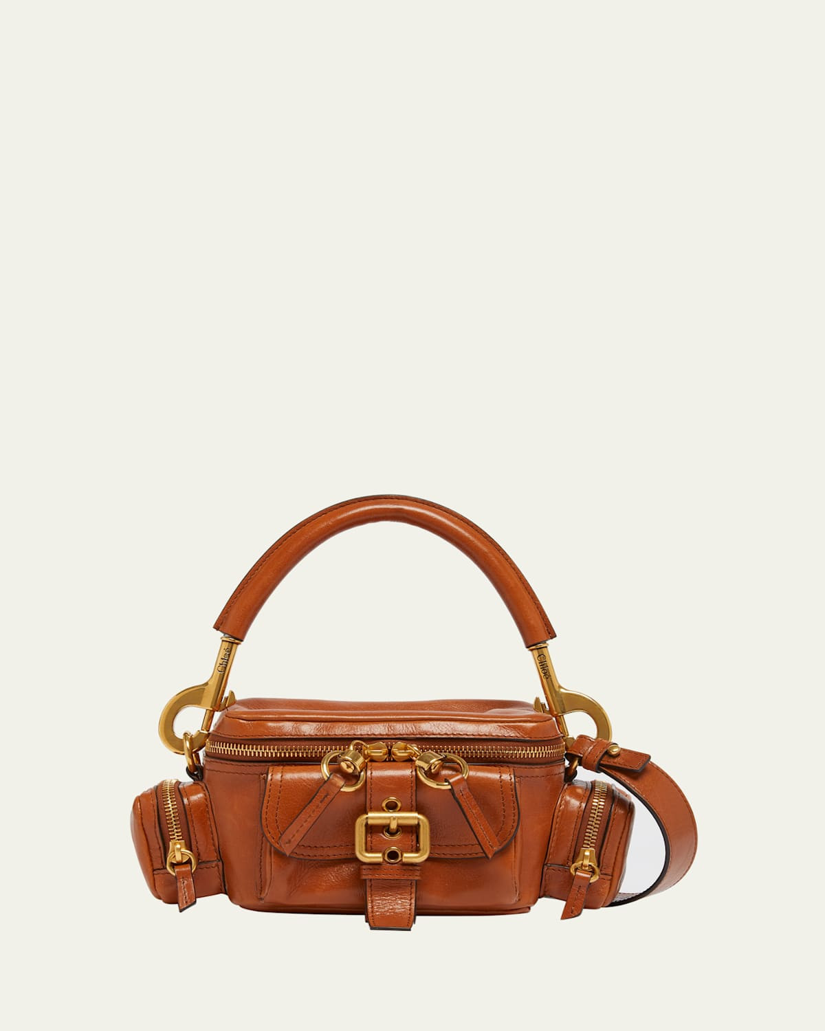 Camera Bag Small in Natural Shiny Calfskin | Bergdorf Goodman