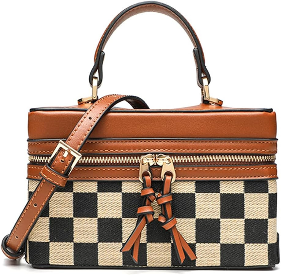 Crossbody Bag for Women Small Top Handle Purse Designer Box Shoulder Handbag Trendy Purse | Amazon (US)