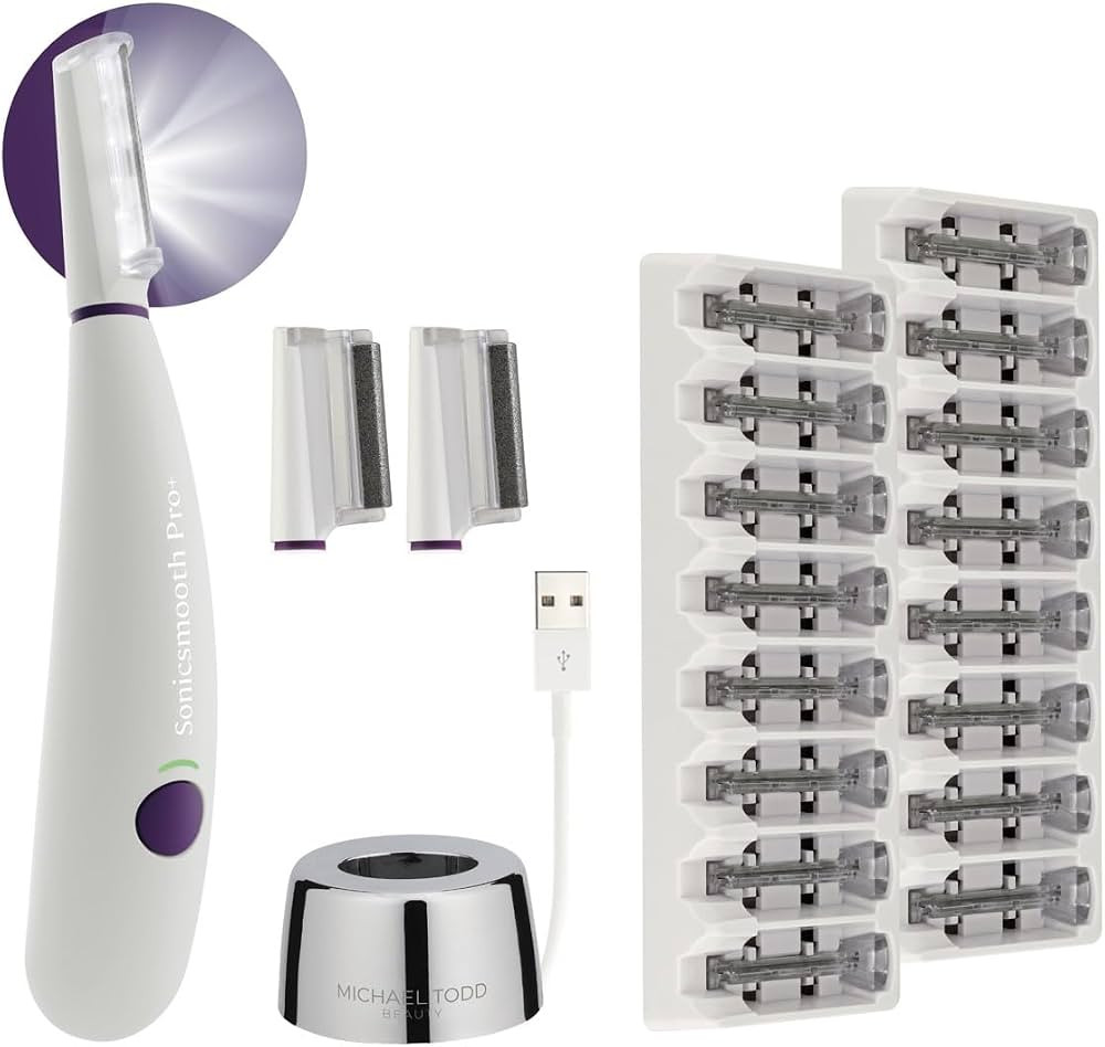 Michael Todd Beauty - Sonicsmooth Pro+ Dermaplaning System - with LED Light - 2 in 1 Women's Face... | Amazon (US)