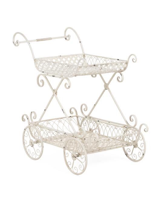 34x36.75 Iron Vintage Style Odesa 1794 Two Tier Flower Cart | TJ Maxx