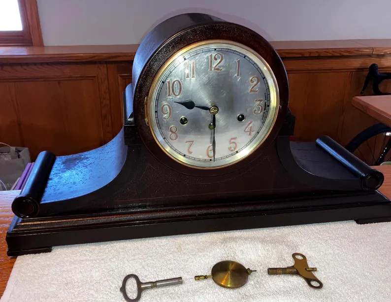 1921 Antique German Junghans Mantle Shelf Clock Working Correctly Westminster Chimes - Etsy | Etsy (US)