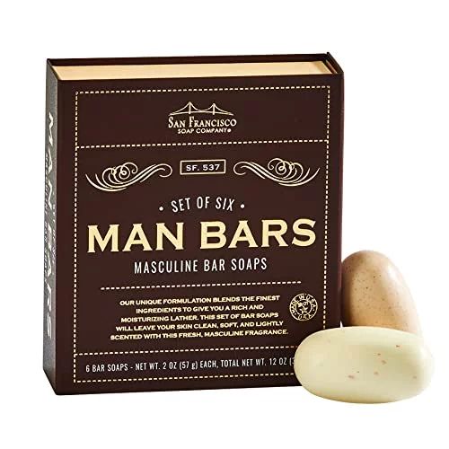 San Francisco Soap Company Men's Soap Gift Set | 6 Piece Man Bar Gift Set Natural Manly Fragrance... | Walmart (US)