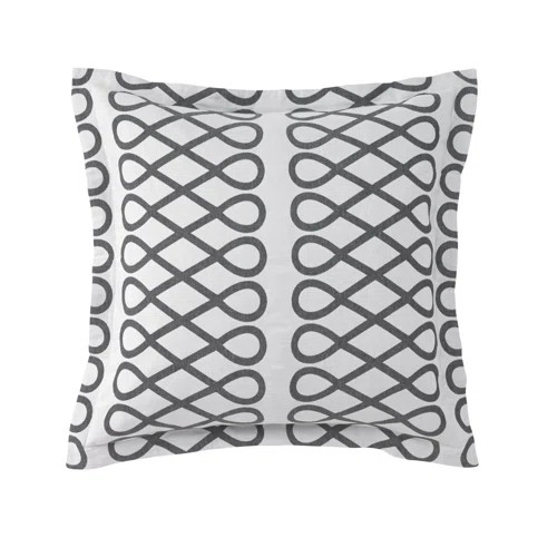 Cococozy Loop Euro Sham Pair - Ink | Wayfair North America