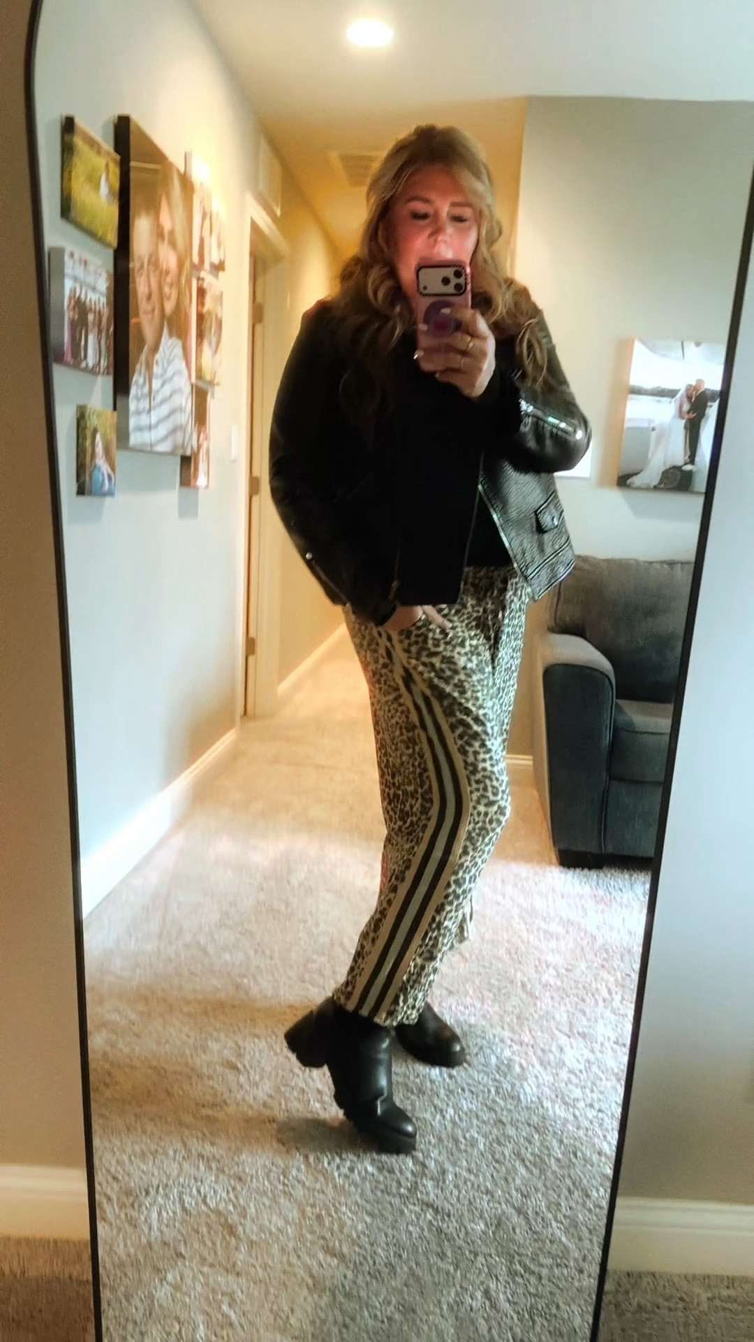 These leopard pull-on pants have become a staple for me (I’ve rented them twice from Nuuly!). Today I styled them for church, but they work perfectly for teaching with cute sneakers too!  They come in regular and plus sizes with a drawstring elastic waist :)

Leopard anthro Anthropologie mid-size fashion church OOTD

#LTKOver40 #LTKMidsize #LTKootd