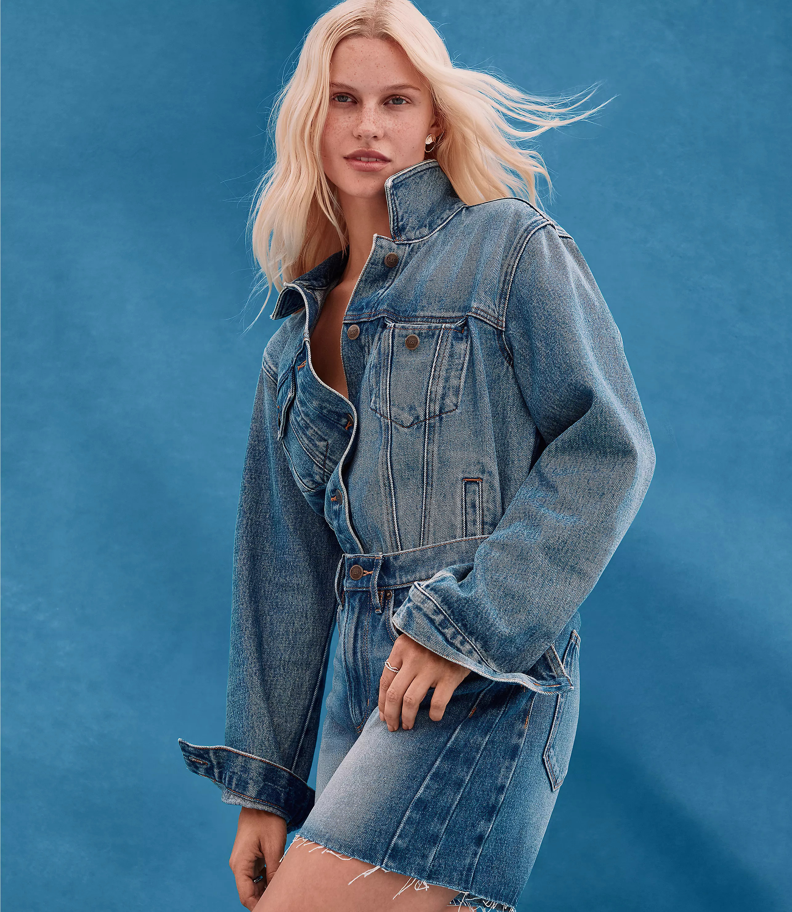 Rivete Fresh Cut Seamed Boyfriend Shorts in Dark Wash | LOFT