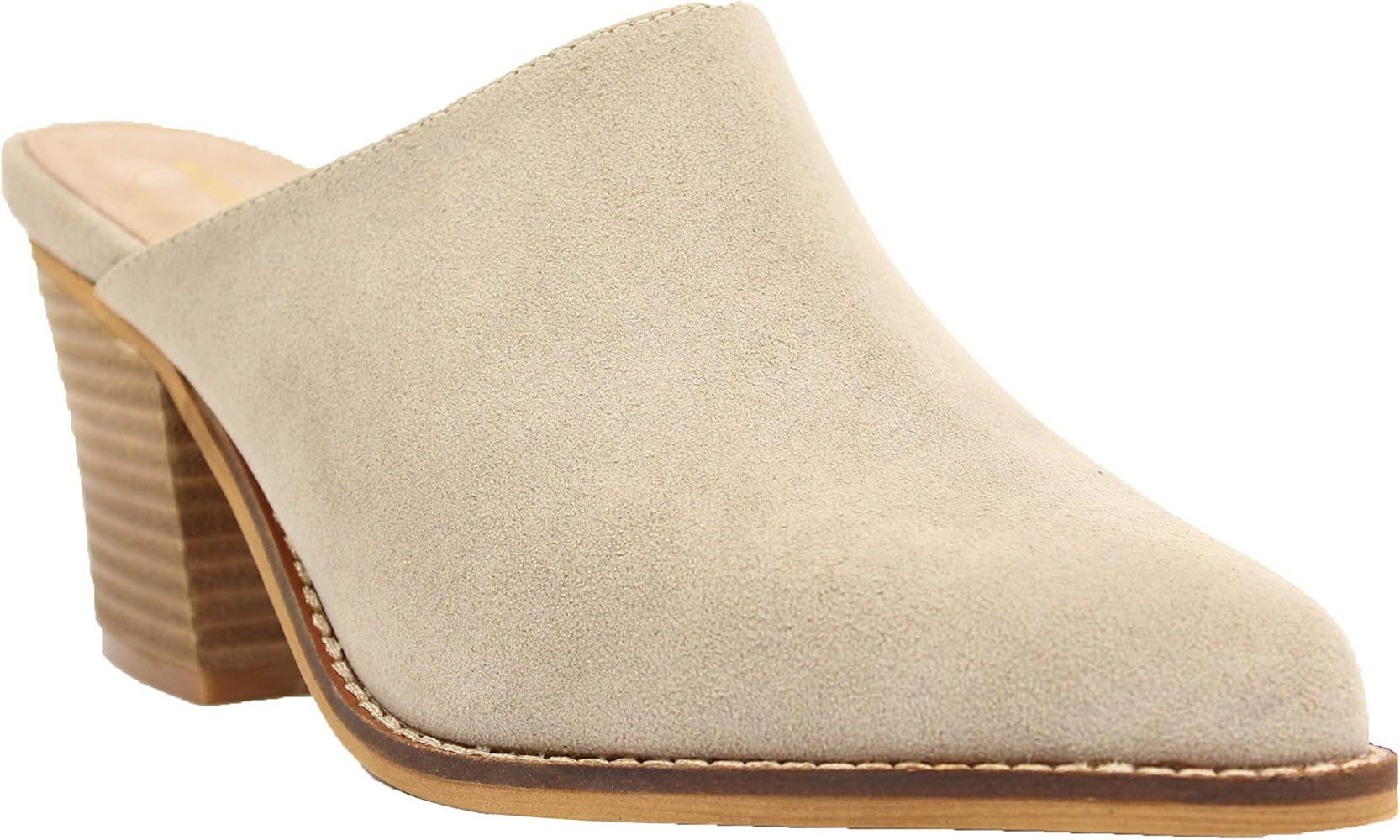 ARiderGirl Womens Sissy Stacked Heel Snake and Cow Print Pointed Toe Slip-on Mule | Amazon (US)