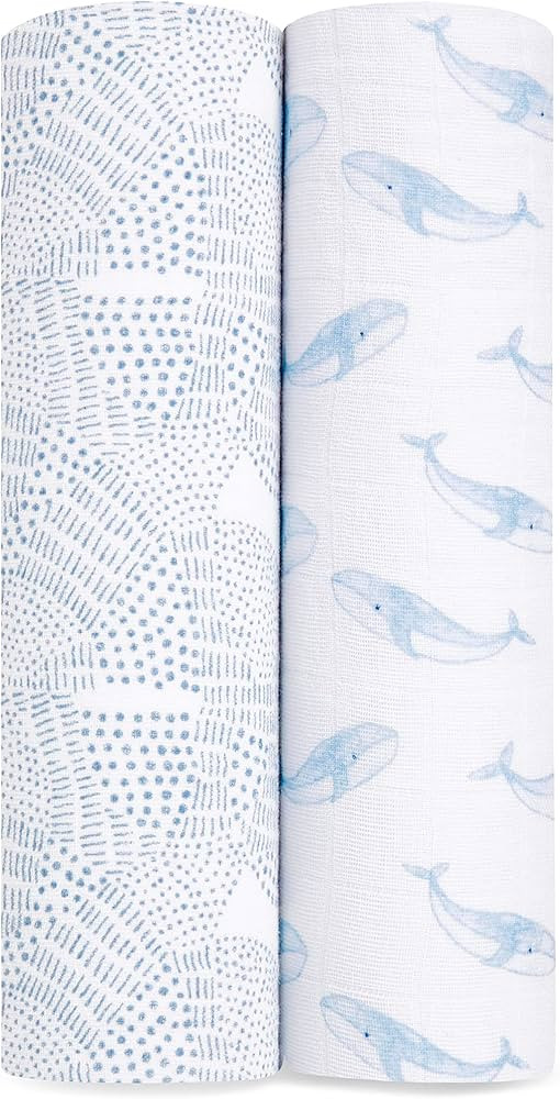 aden + anais Swaddle Blanket, 100% Organic Cotton Blankets for Girls & Boys, Baby Receiving Swadd... | Amazon (US)