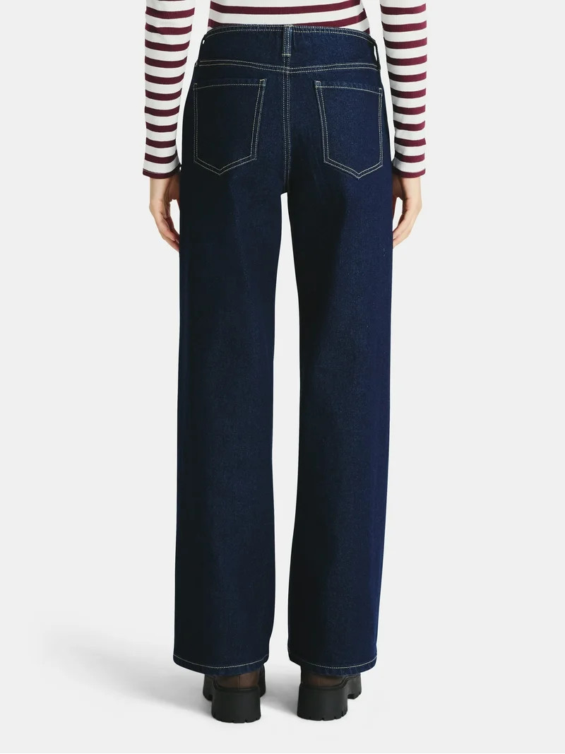 No Boundaries Baggy Wide Leg Jeans, 31.5'' Inseam, Women's | Walmart (US)