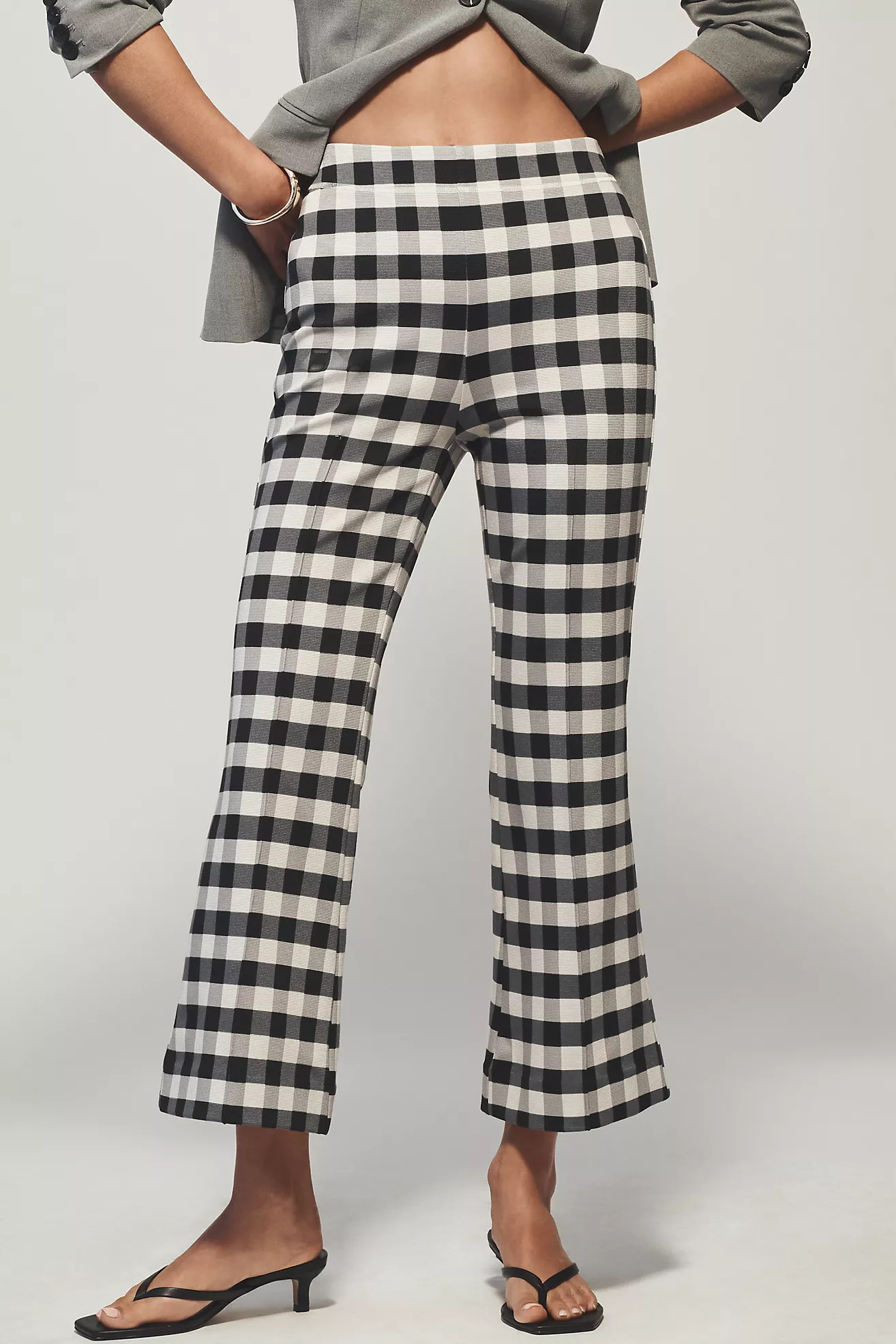 The Margot Kick-Flare Cropped Pants by Maeve: Gingham Edition | Anthropologie (US)
