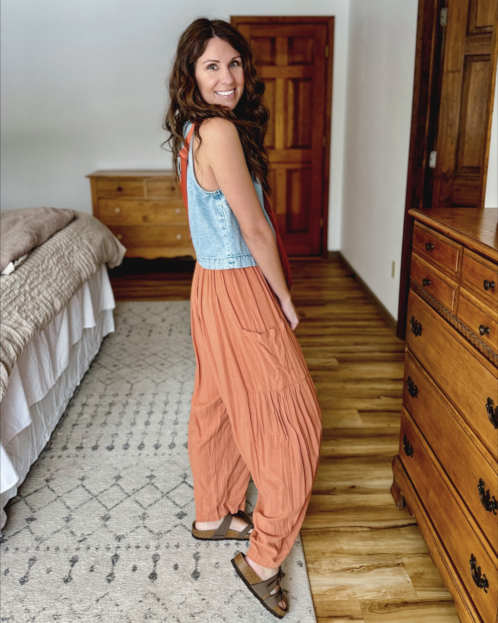 My denim tank is from gap last year—sold out but they brought a similar one back this year. Xs petite (also linked more similar ones!) My pants are size XS and my sandals are size 6!

#LTKgrwm #LTKSeasonal #LTKootd