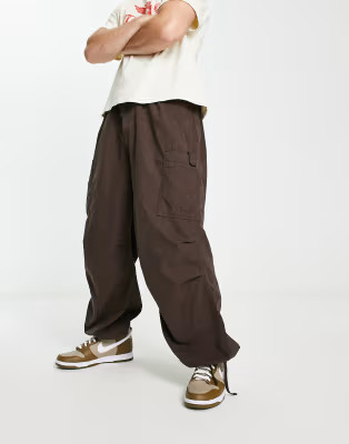 Jaded London oversized military cargo pants in brown | ASOS (Global)