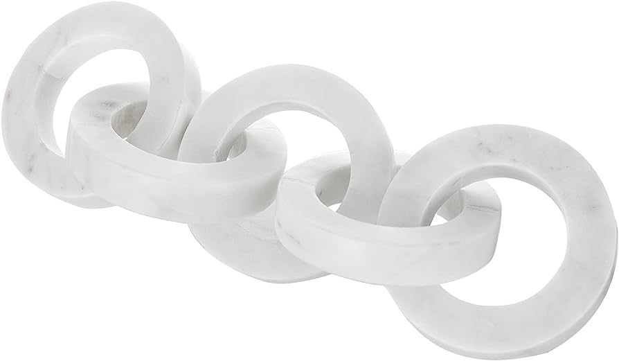 A&B Home Marble Decorative 5 Link Chain Sculpture, Tabletop Home Decor, BedroomHome Decor, Bedroo... | Amazon (US)