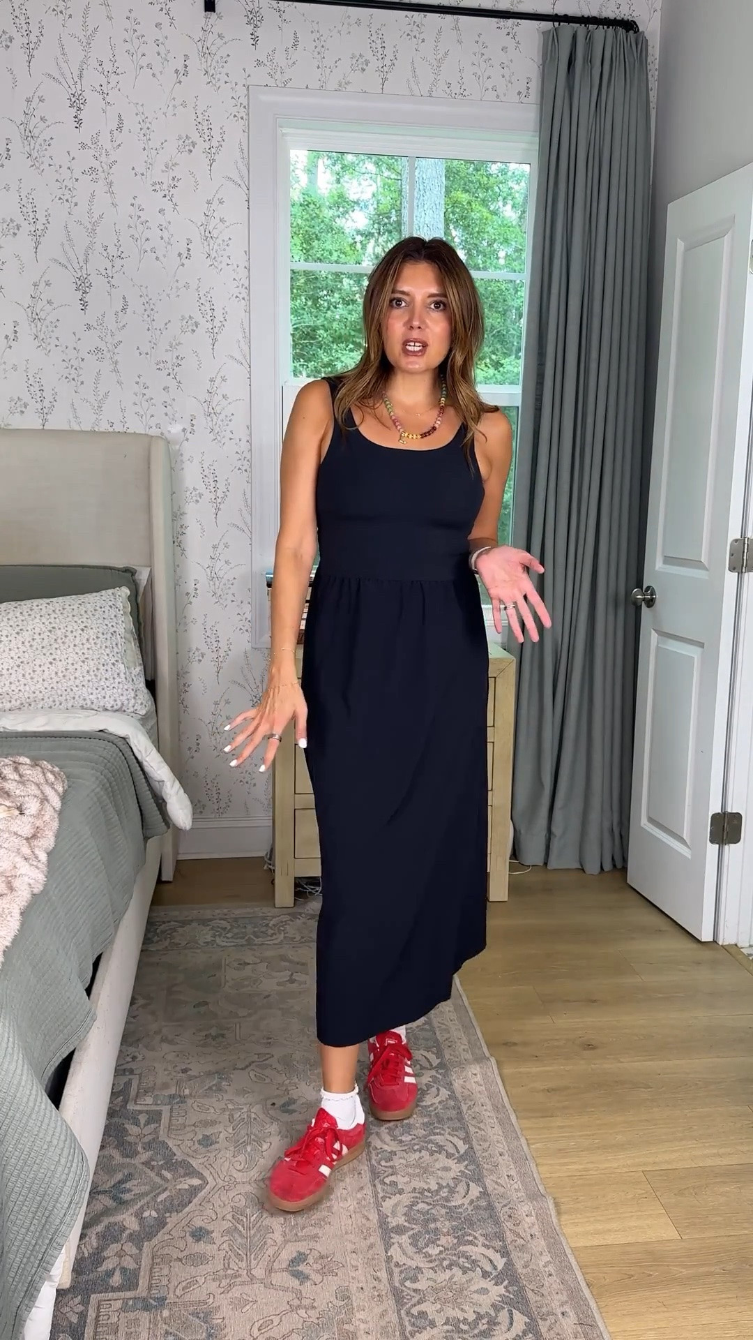 Maxi dress made of athletic fabric! Built in bra, pockets, comfy bouncy material! In a size small. I’m 5’7”

#LTKOver40 #LTKTall