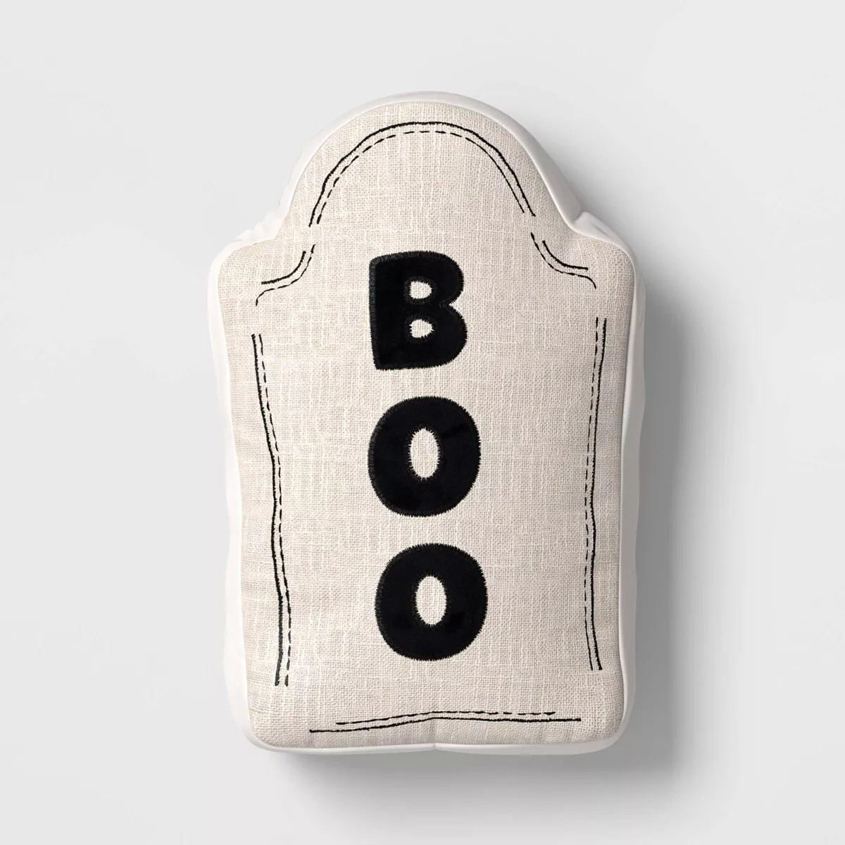 13"x9" Small 'Boo' Tombstone Novelty Shaped Throw Pillow Beige - Hyde and EEK! Boutique™ | Target