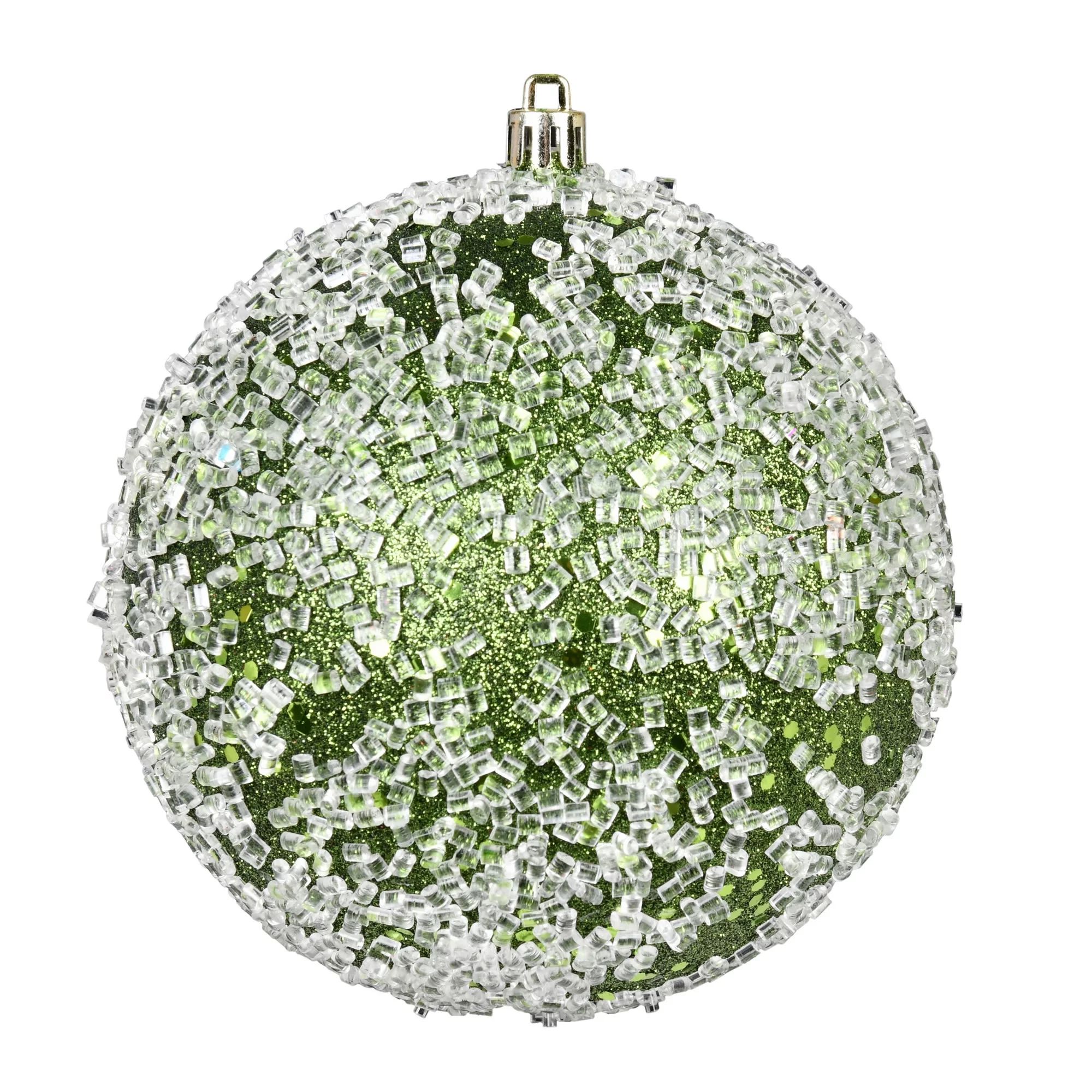 Vickerman 4" Moss Green Glitter Hail Ball Ornament, 6 per Bag - Walmart.com | Walmart (US)