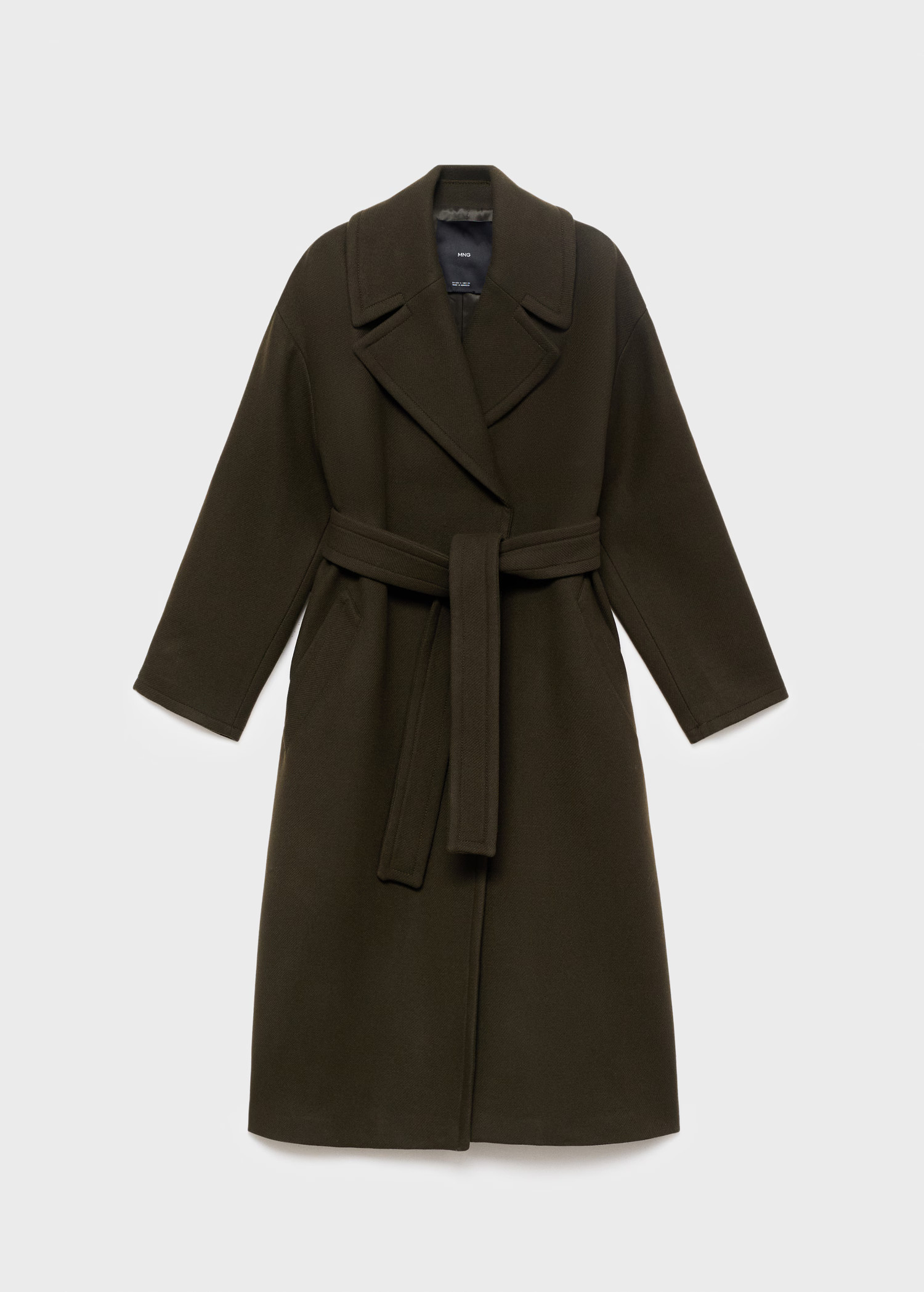 Manteco wool coat with belt - Women | MANGO United Kingdom | MANGO (UK)