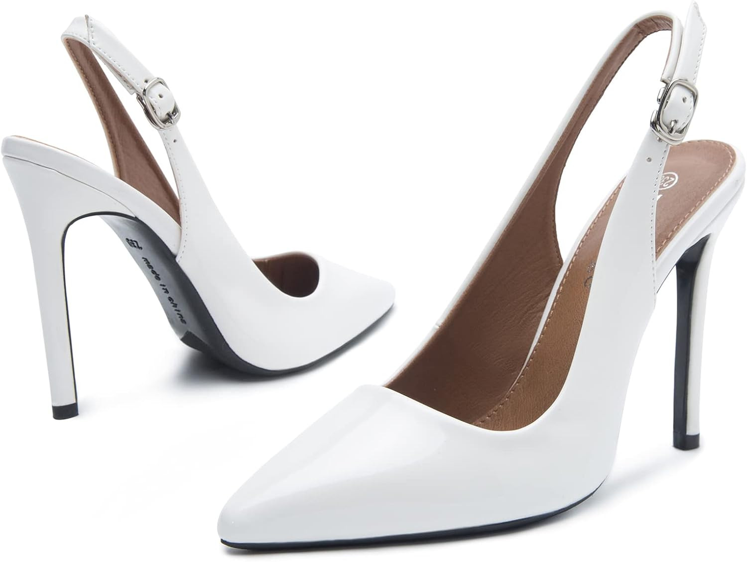 Enelauge Women's Slingback High Heels Pointy-Toe  | Amazon (US)