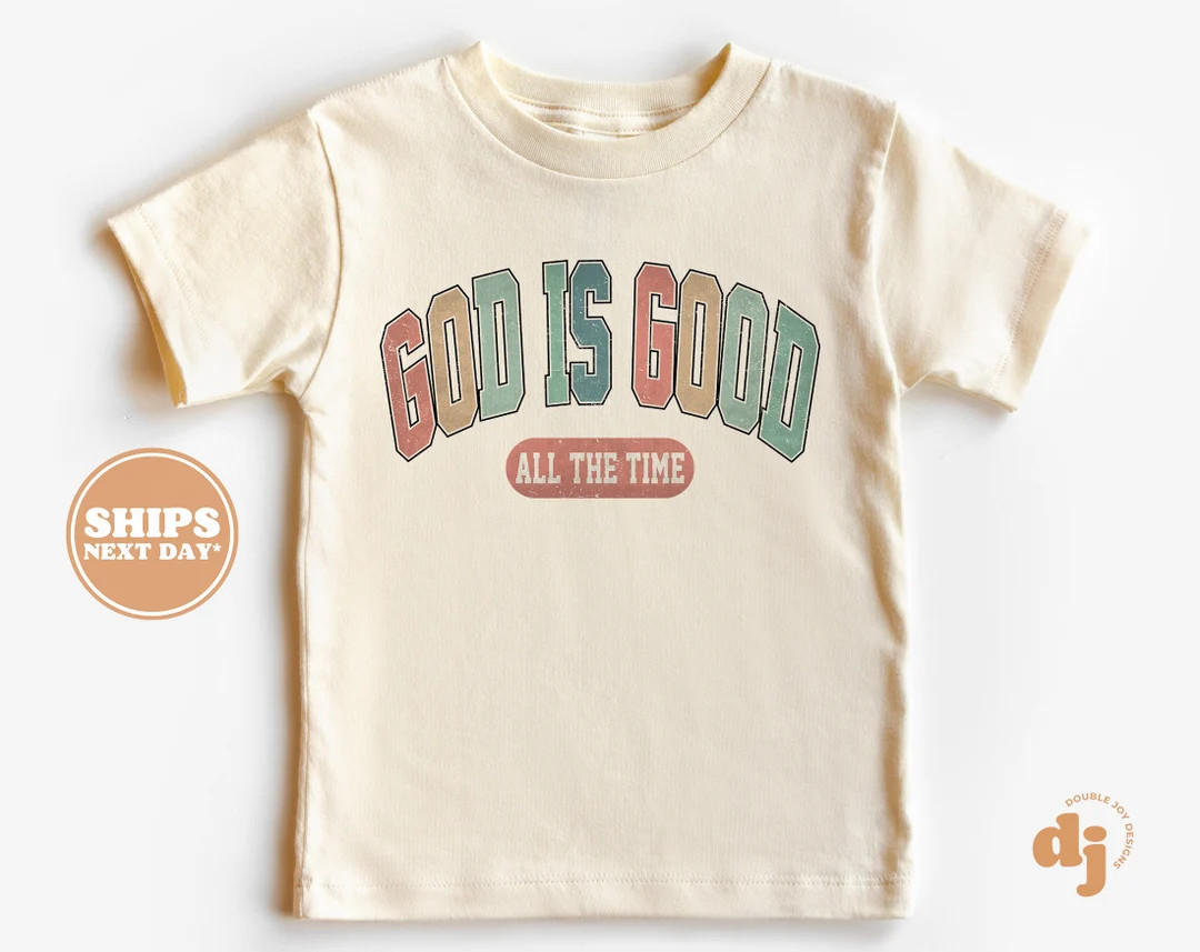 Christian Shirts for Kids Jesus Shirt God is Good All the Time Natural Infant, Toddler & Youth Te... | Etsy (US)