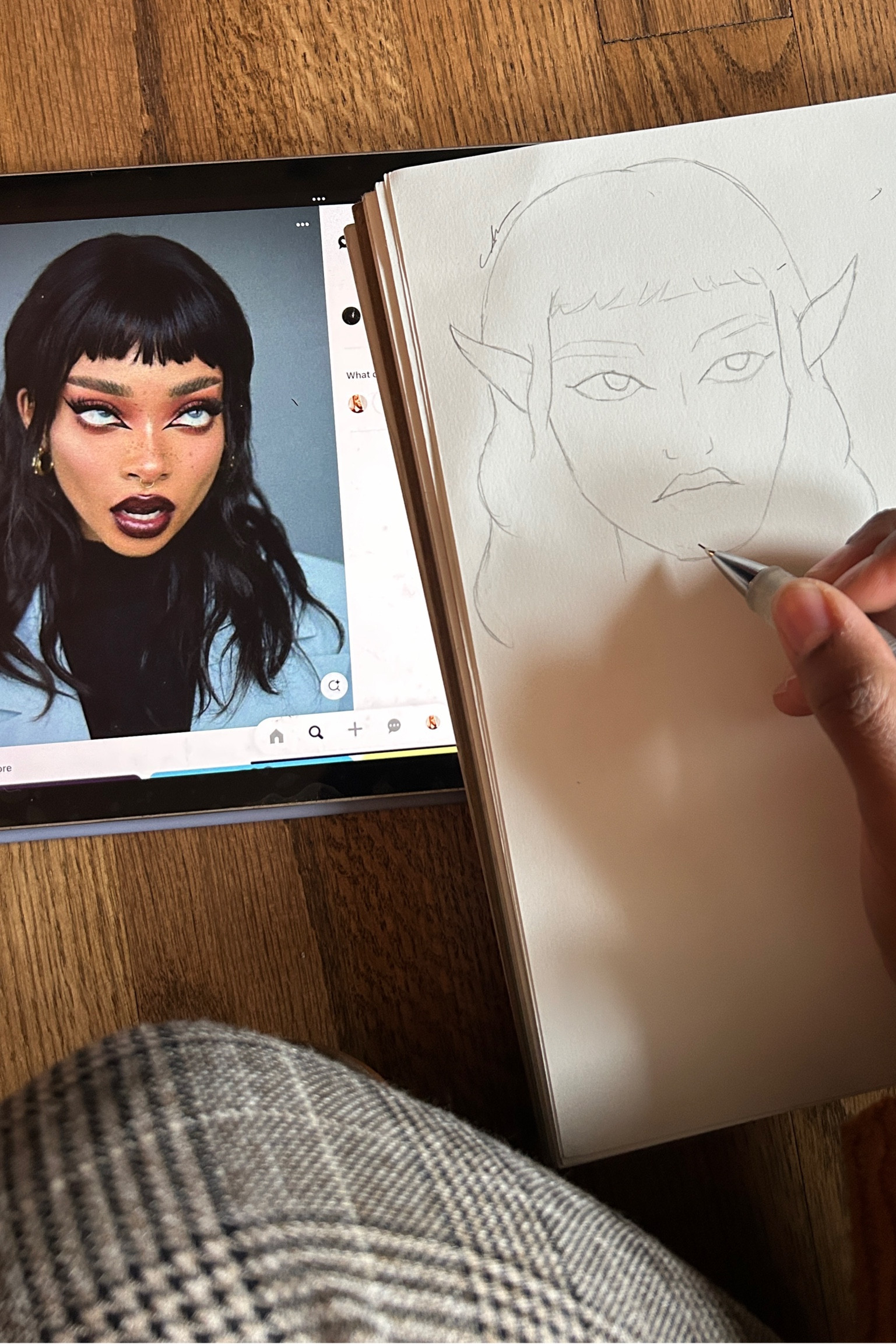 sketch practice today looked like snakes & adapting facial expression references - tagged my art supplies from this practice drawing session #illustrating #visualartist #creative #art