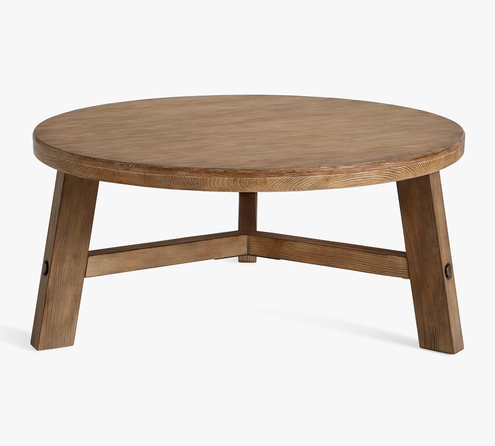 Rustic Farmhouse Round Coffee Table | Pottery Barn (US)