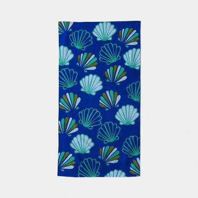 30"x60" Shells Beach Towel Blue - Sun Squad™ | Target