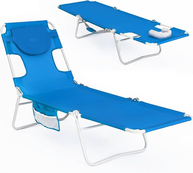 #WEJOY Folding Tanning Chair with Face Hole, 5-Position Face Down Beach Lounge Chair for Sunbathi... | Amazon (US)