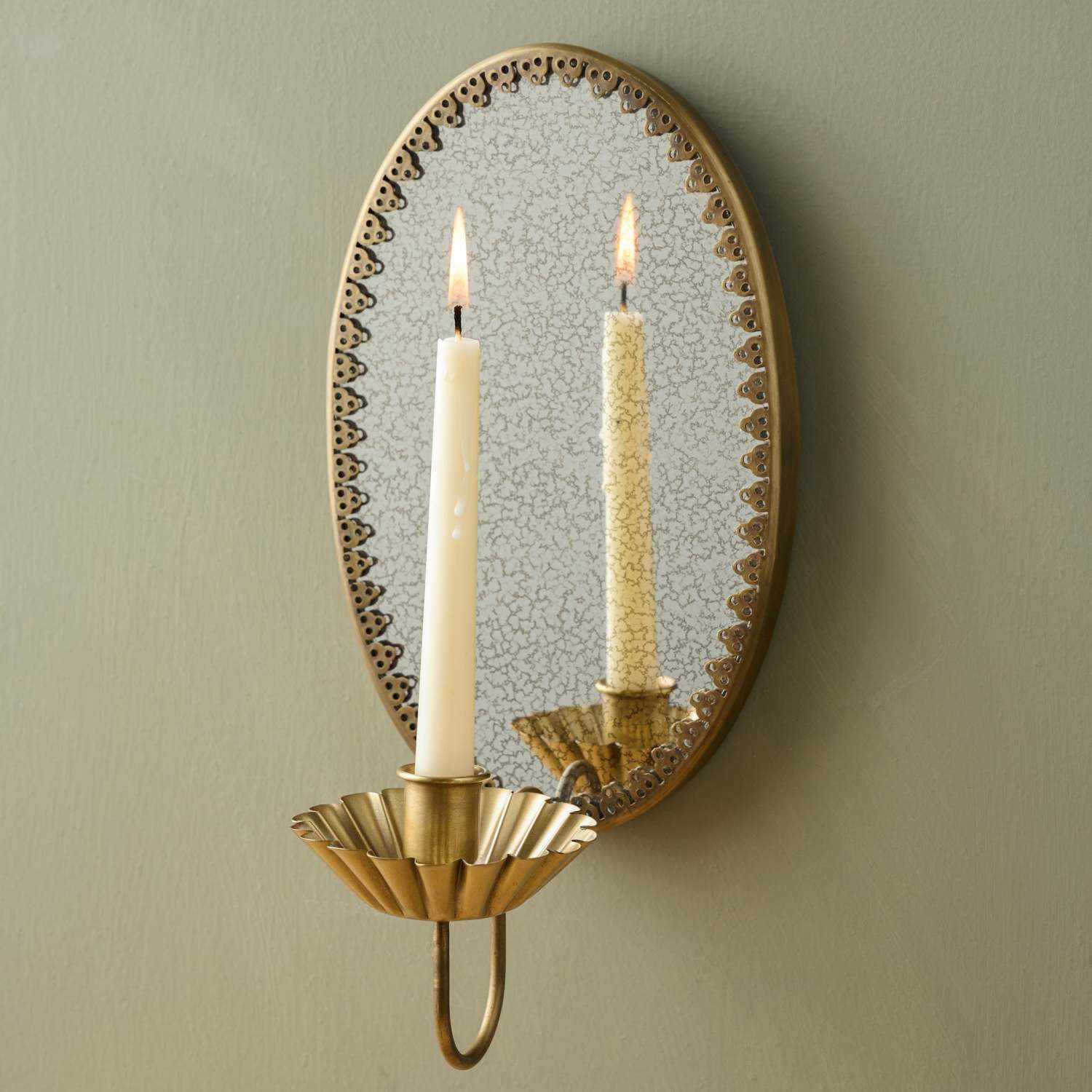 Oval Antique Mirrored Sconce | Magnolia